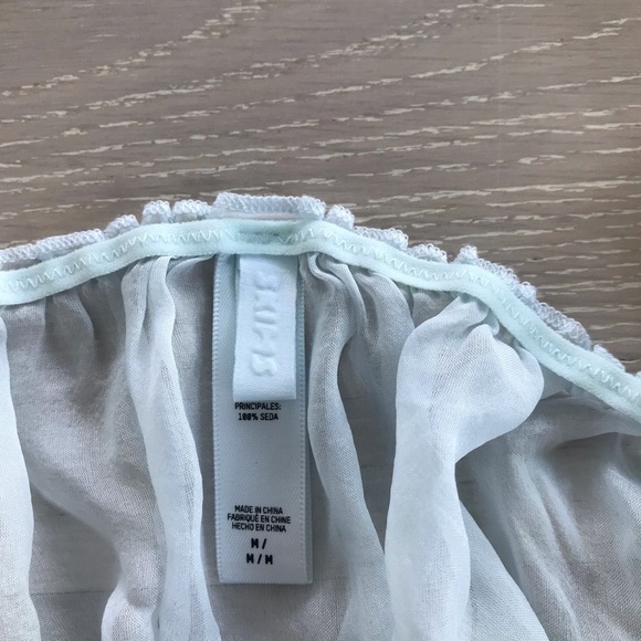 Light Blue Women's Intimate Top - Picture 3 of 5